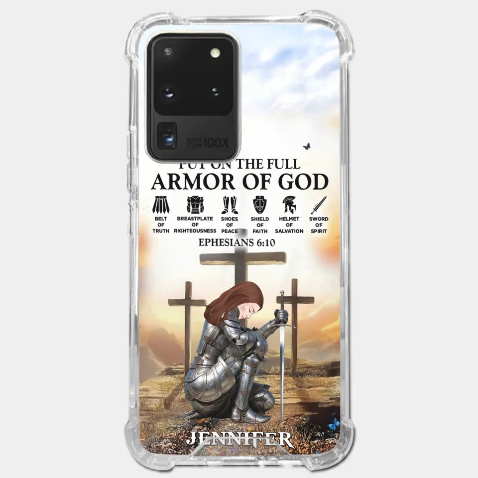 Ephesians 6 10 - Family Personalized Custom Clear Phone Case - Gift For Yourself, Best Friends, Siblings, Family Members