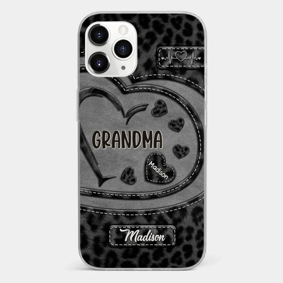 Grandma’s Love Makes Life Sweeter - Family Personalized Custom Clear Phone Case - Gift For Mom, Grandma