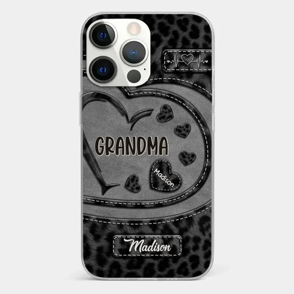 Grandma’s Love Makes Life Sweeter - Family Personalized Custom Clear Phone Case - Gift For Mom, Grandma