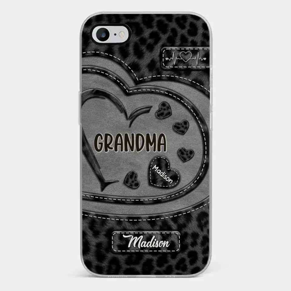 Grandma’s Love Makes Life Sweeter - Family Personalized Custom Clear Phone Case - Gift For Mom, Grandma
