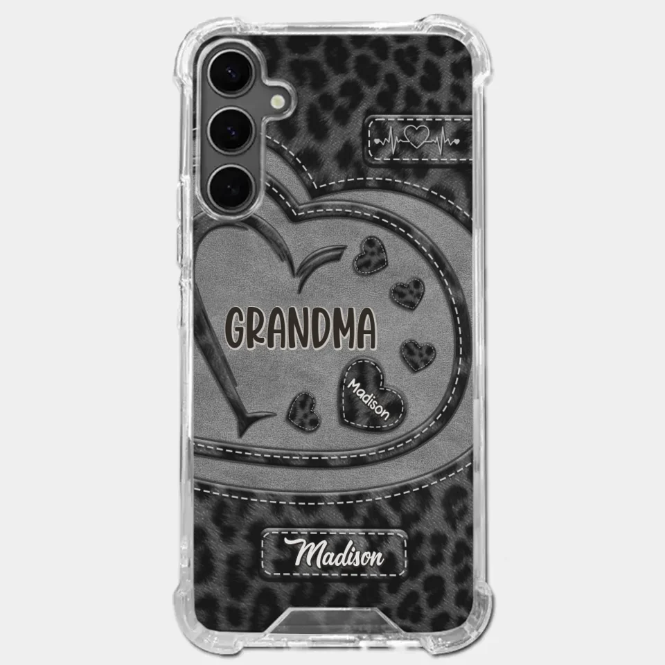 Grandma’s Love Makes Life Sweeter - Family Personalized Custom Clear Phone Case - Gift For Mom, Grandma