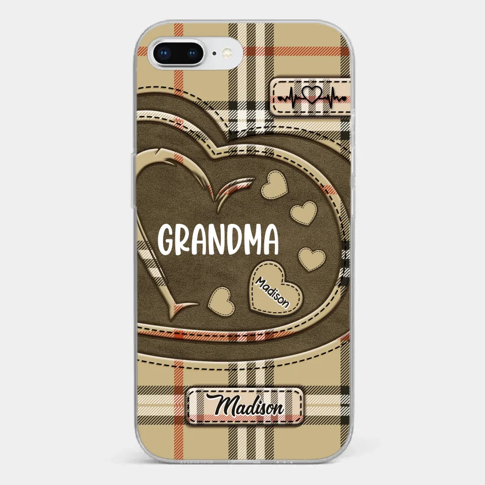 Her Love Is A Legacy That Never Fades - Family Personalized Custom Clear Phone Case - Gift For Mom, Grandma