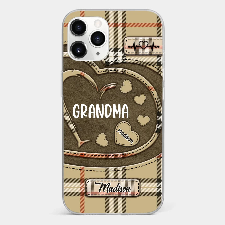 Her Love Is A Legacy That Never Fades - Family Personalized Custom Clear Phone Case - Gift For Mom, Grandma