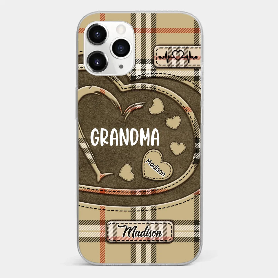 Her Love Is A Legacy That Never Fades - Family Personalized Custom Clear Phone Case - Gift For Mom, Grandma