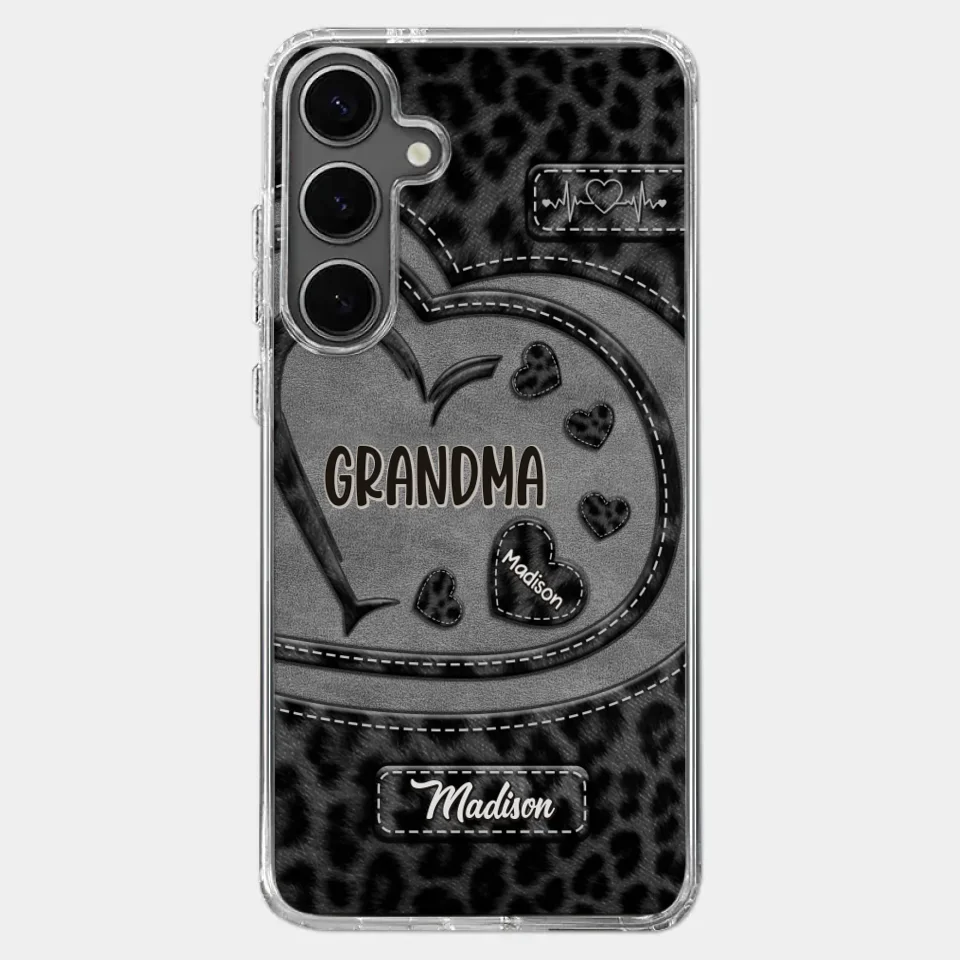 Grandma’s Love Makes Life Sweeter - Family Personalized Custom Clear Phone Case - Gift For Mom, Grandma