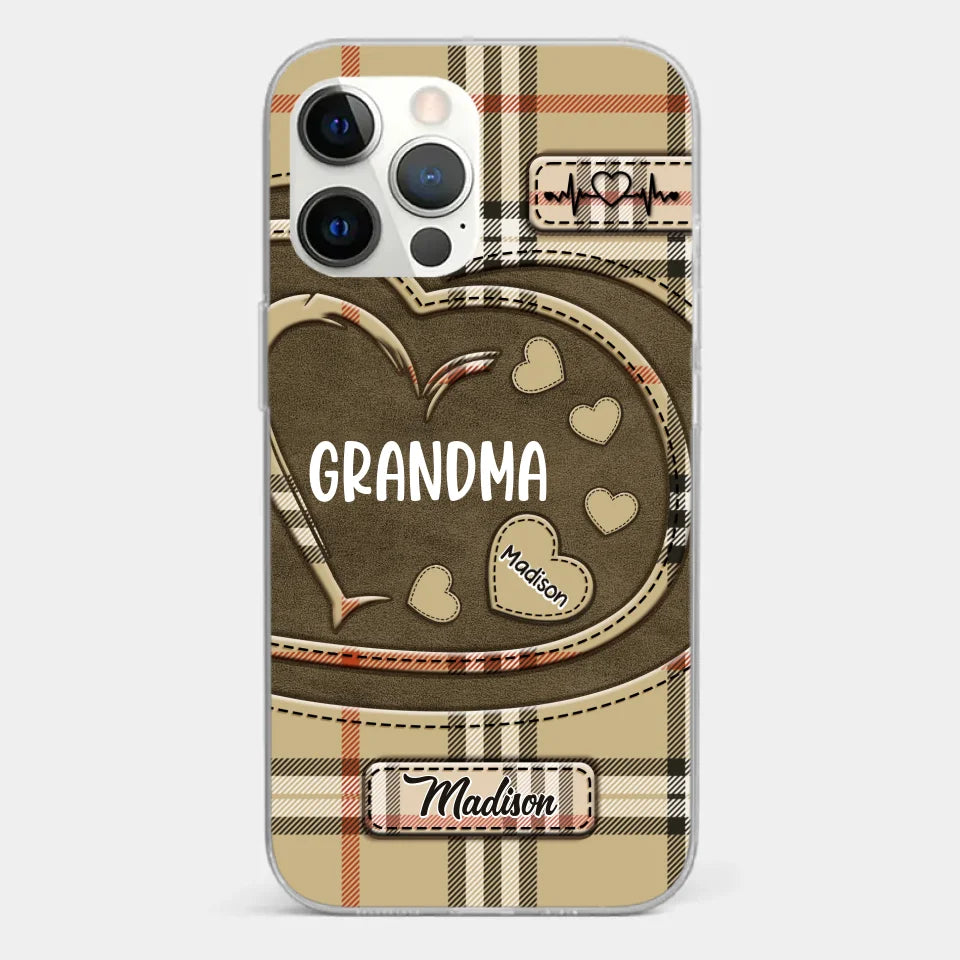 Her Love Is A Legacy That Never Fades - Family Personalized Custom Clear Phone Case - Gift For Mom, Grandma