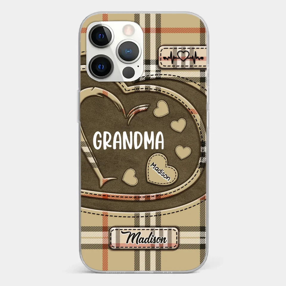 Her Love Is A Legacy That Never Fades - Family Personalized Custom Clear Phone Case - Gift For Mom, Grandma
