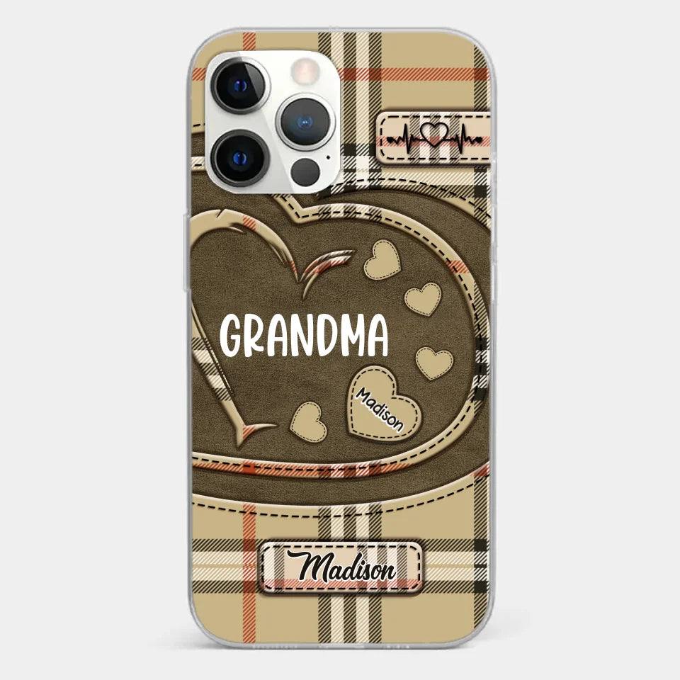 Her Love Is A Legacy That Never Fades - Family Personalized Custom Clear Phone Case - Gift For Mom, Grandma