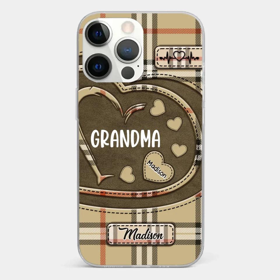 Her Love Is A Legacy That Never Fades - Family Personalized Custom Clear Phone Case - Gift For Mom, Grandma