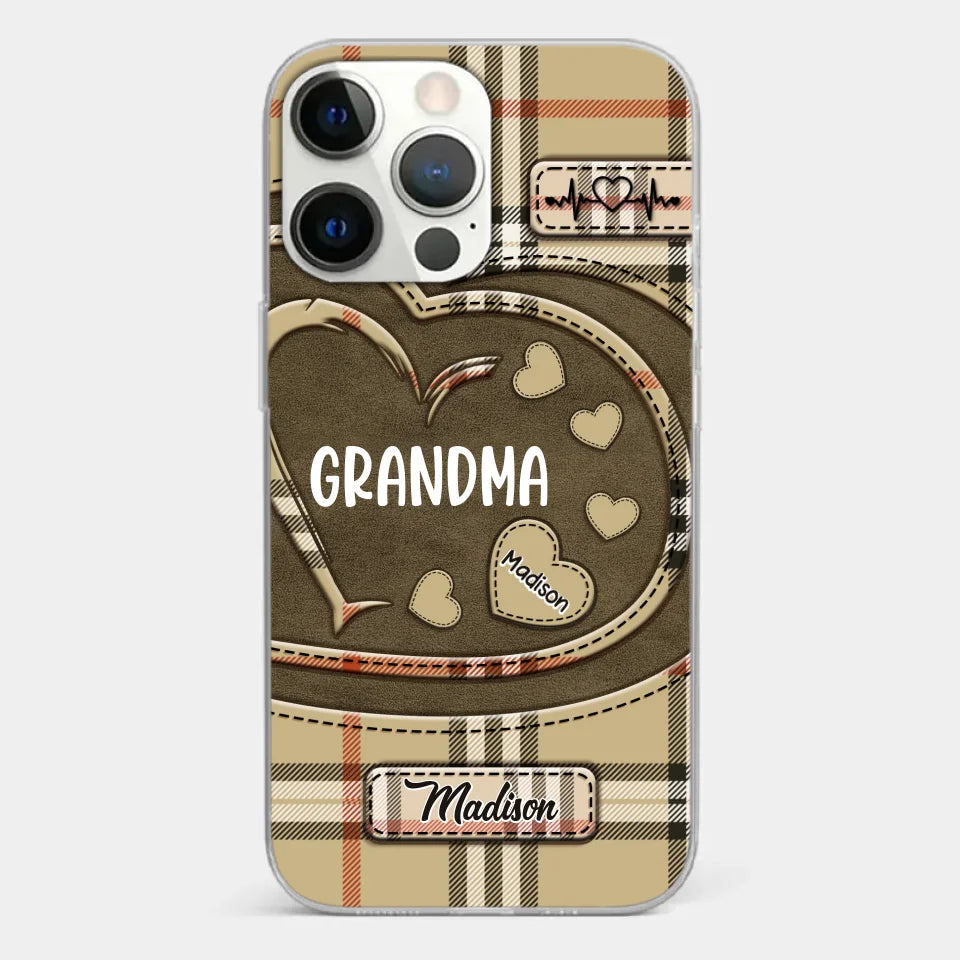 Her Love Is A Legacy That Never Fades - Family Personalized Custom Clear Phone Case - Gift For Mom, Grandma