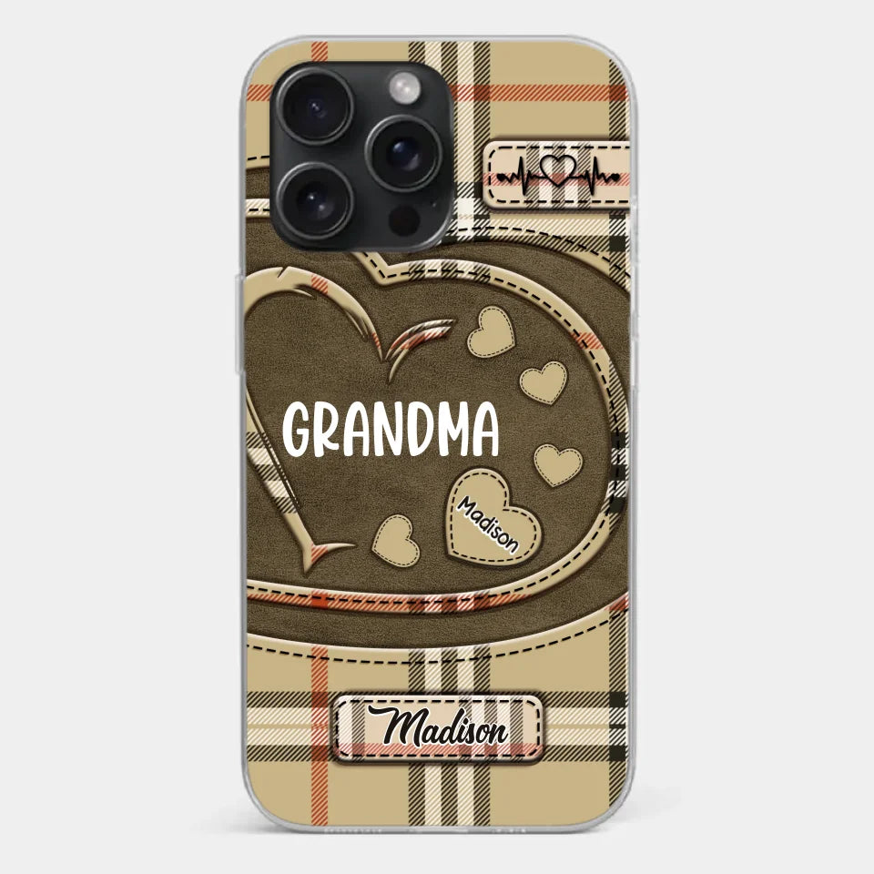Her Love Is A Legacy That Never Fades - Family Personalized Custom Clear Phone Case - Gift For Mom, Grandma