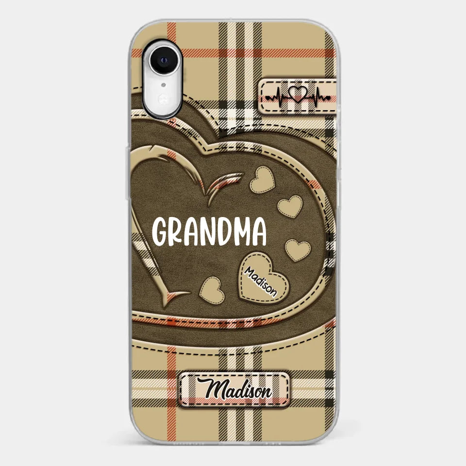 Her Love Is A Legacy That Never Fades - Family Personalized Custom Clear Phone Case - Gift For Mom, Grandma
