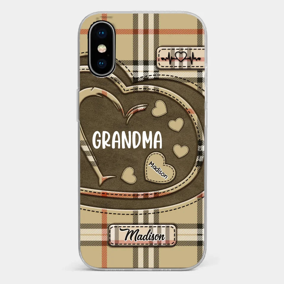 Her Love Is A Legacy That Never Fades - Family Personalized Custom Clear Phone Case - Gift For Mom, Grandma