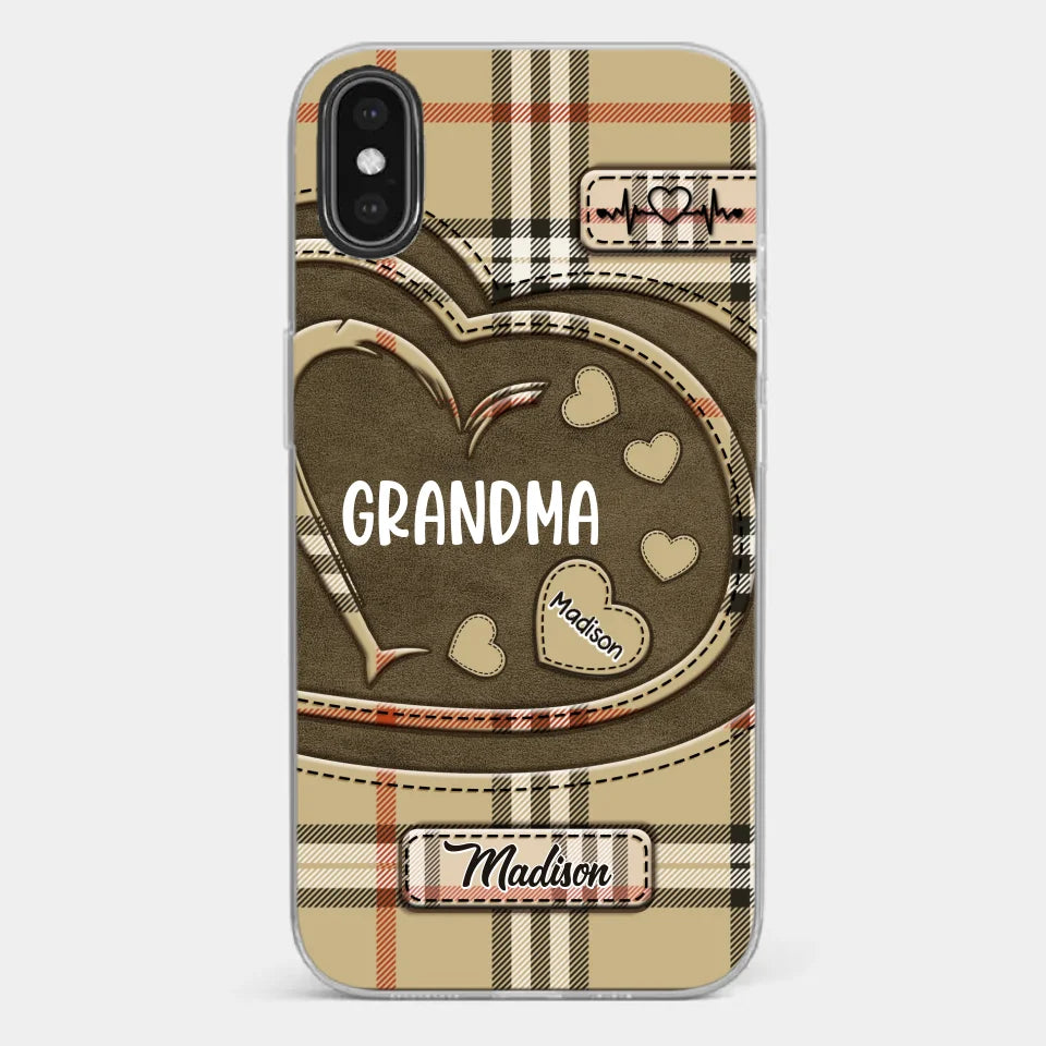 Her Love Is A Legacy That Never Fades - Family Personalized Custom Clear Phone Case - Gift For Mom, Grandma