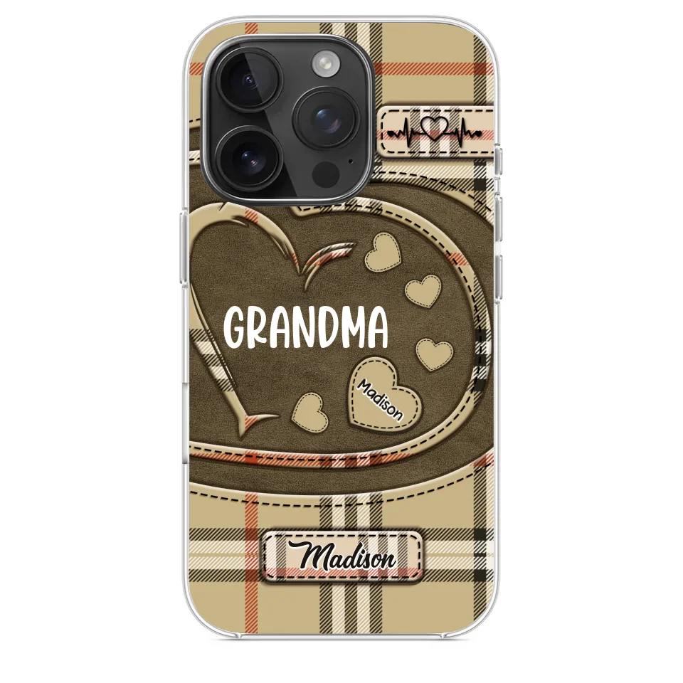 Her Love Is A Legacy That Never Fades - Family Personalized Custom Clear Phone Case - Gift For Mom, Grandma