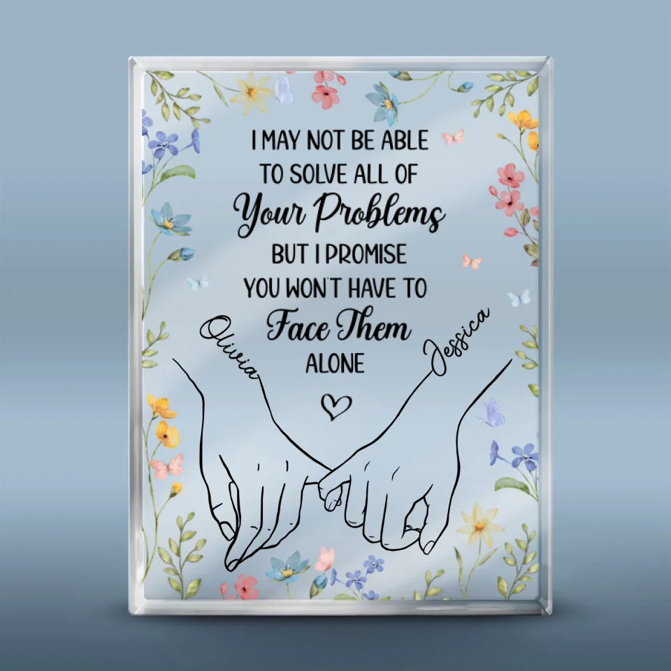 We’re Always Stronger Together - Bestie Personalized Custom Rectangle Shaped Acrylic Plaque - Gift For Best Friends, BFF, Sisters