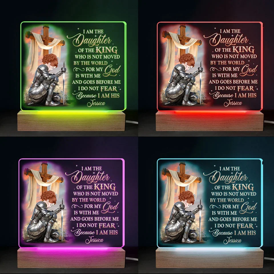 I Am The Daughter Of The King - Family Personalized Custom Shaped 3D LED Light - Gift For Yourself, Best Friends, Siblings, Family Members