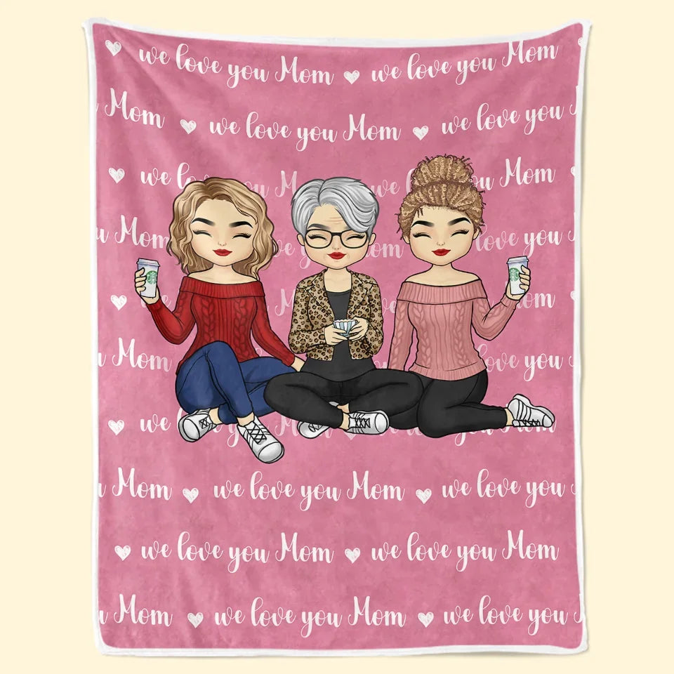 My Heart Is Full Because Of Your Love - Family Personalized Custom Blanket - Gift For Mom, Daughter