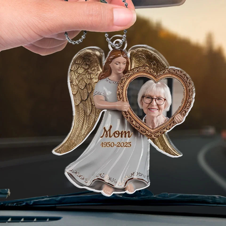 Custom Photo Remembering Is A Way To Keep Love Alive - Memorial Personalized Custom Car Ornament - Acrylic Custom Shaped - Sympathy Gift For Family Members