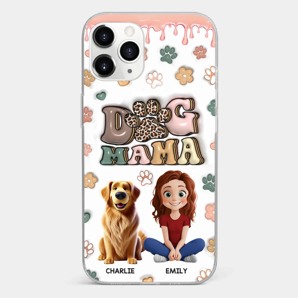 Happiness Is A Warm Puppy - Dog Personalized Custom 3D Inflated Effect Printed Clear Phone Case - Gift For Pet Owners, Pet Lovers