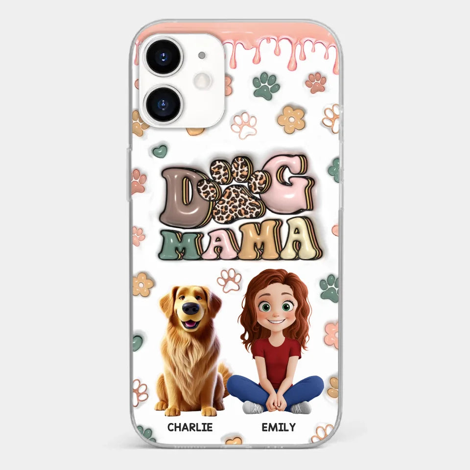 Happiness Is A Warm Puppy - Dog Personalized Custom 3D Inflated Effect Printed Clear Phone Case - Gift For Pet Owners, Pet Lovers