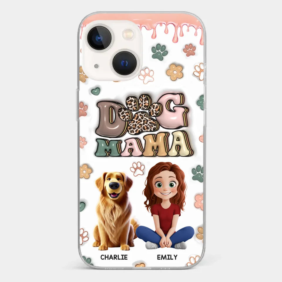 Happiness Is A Warm Puppy - Dog Personalized Custom 3D Inflated Effect Printed Clear Phone Case - Gift For Pet Owners, Pet Lovers