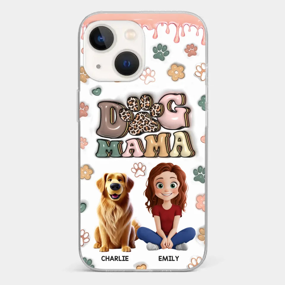 Happiness Is A Warm Puppy - Dog Personalized Custom 3D Inflated Effect Printed Clear Phone Case - Gift For Pet Owners, Pet Lovers