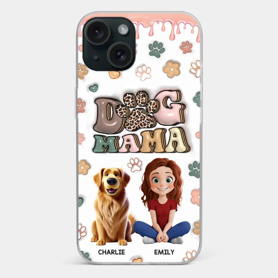 Happiness Is A Warm Puppy - Dog Personalized Custom 3D Inflated Effect Printed Clear Phone Case - Gift For Pet Owners, Pet Lovers
