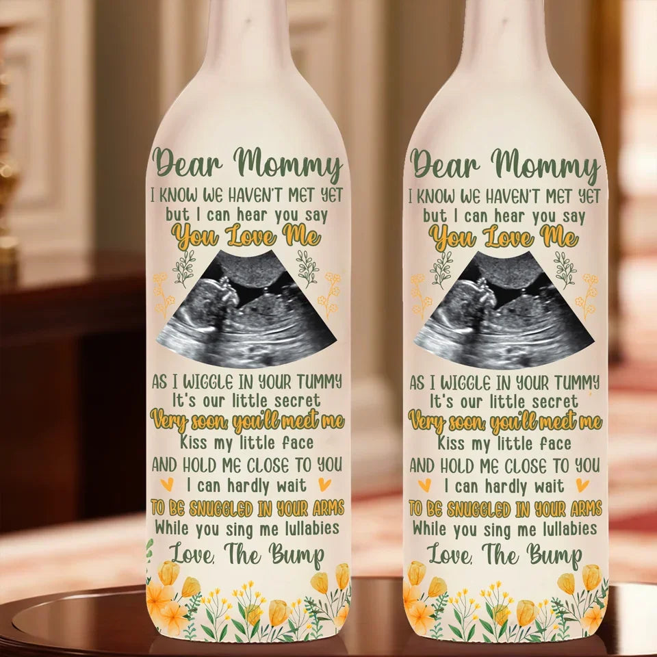 Custom Photo I Can Hear You Say You Love Me - Family Personalized Custom Bottle Lamp - Baby Shower Gift, Gift For First Mom