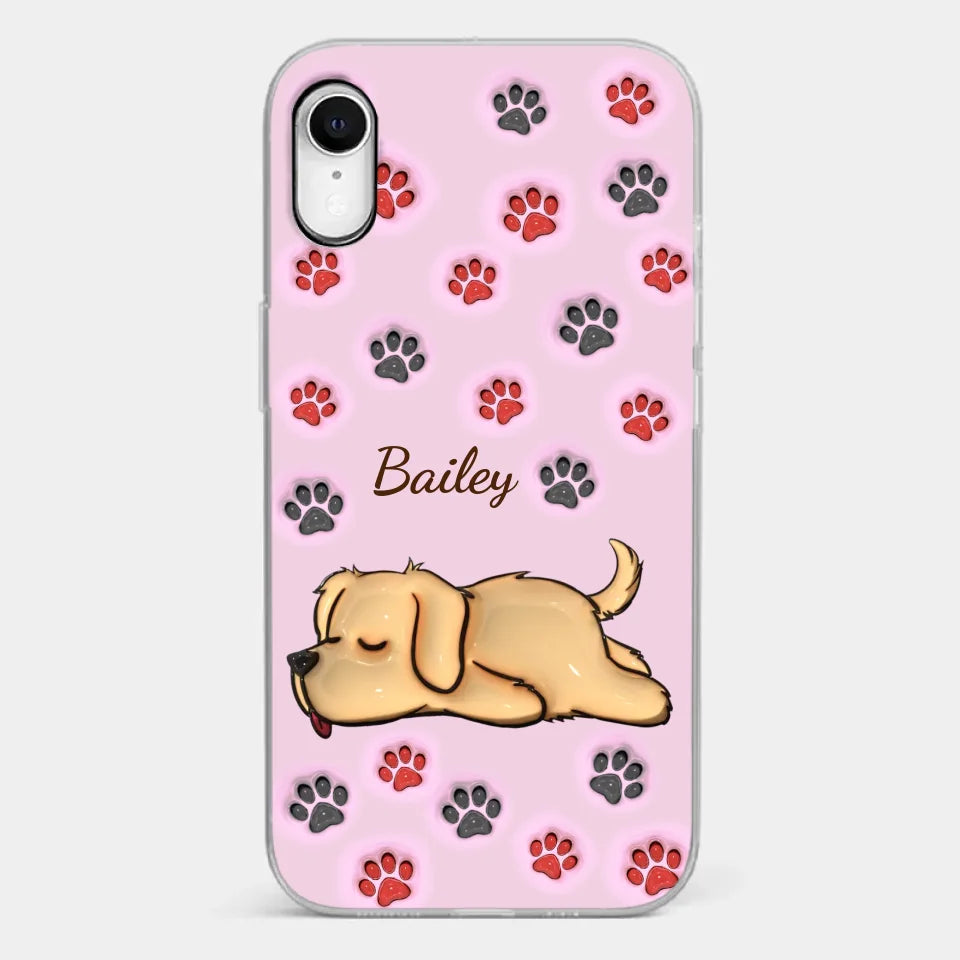 Pawsitively Loved - Dog & Cat Personalized Custom 3D Inflated Effect Printed Clear Phone Case - Gift For Pet Owners, Pet Lovers