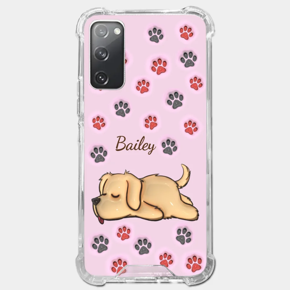 Pawsitively Loved - Dog & Cat Personalized Custom 3D Inflated Effect Printed Clear Phone Case - Gift For Pet Owners, Pet Lovers