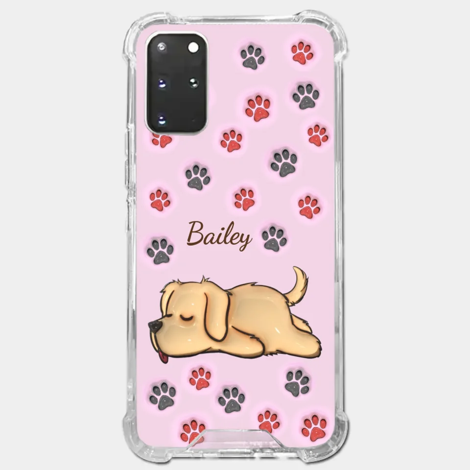 Pawsitively Loved - Dog & Cat Personalized Custom 3D Inflated Effect Printed Clear Phone Case - Gift For Pet Owners, Pet Lovers