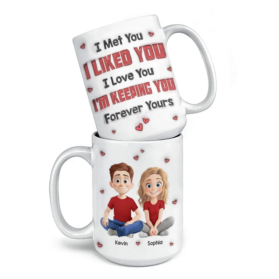 You’re My Reason To Smile Every Day - Couple Personalized Custom 3D Inflated Effect Printed Mug - Gift For Husband Wife, Anniversary