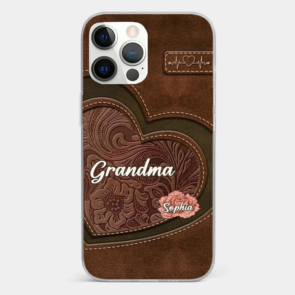 Her Love Blossoms In Every Season - Family Personalized Custom Clear Phone Case - Gift For Mom, Grandma