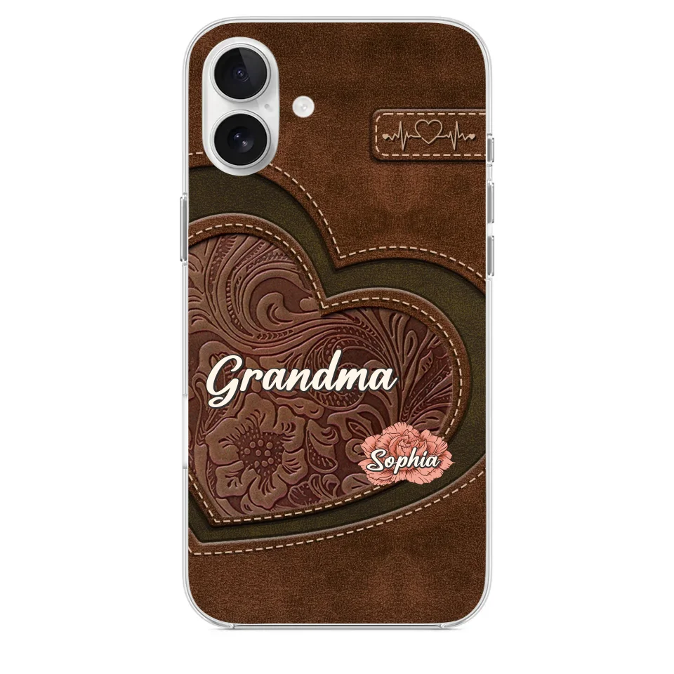 Her Love Blossoms In Every Season - Family Personalized Custom Clear Phone Case - Gift For Mom, Grandma