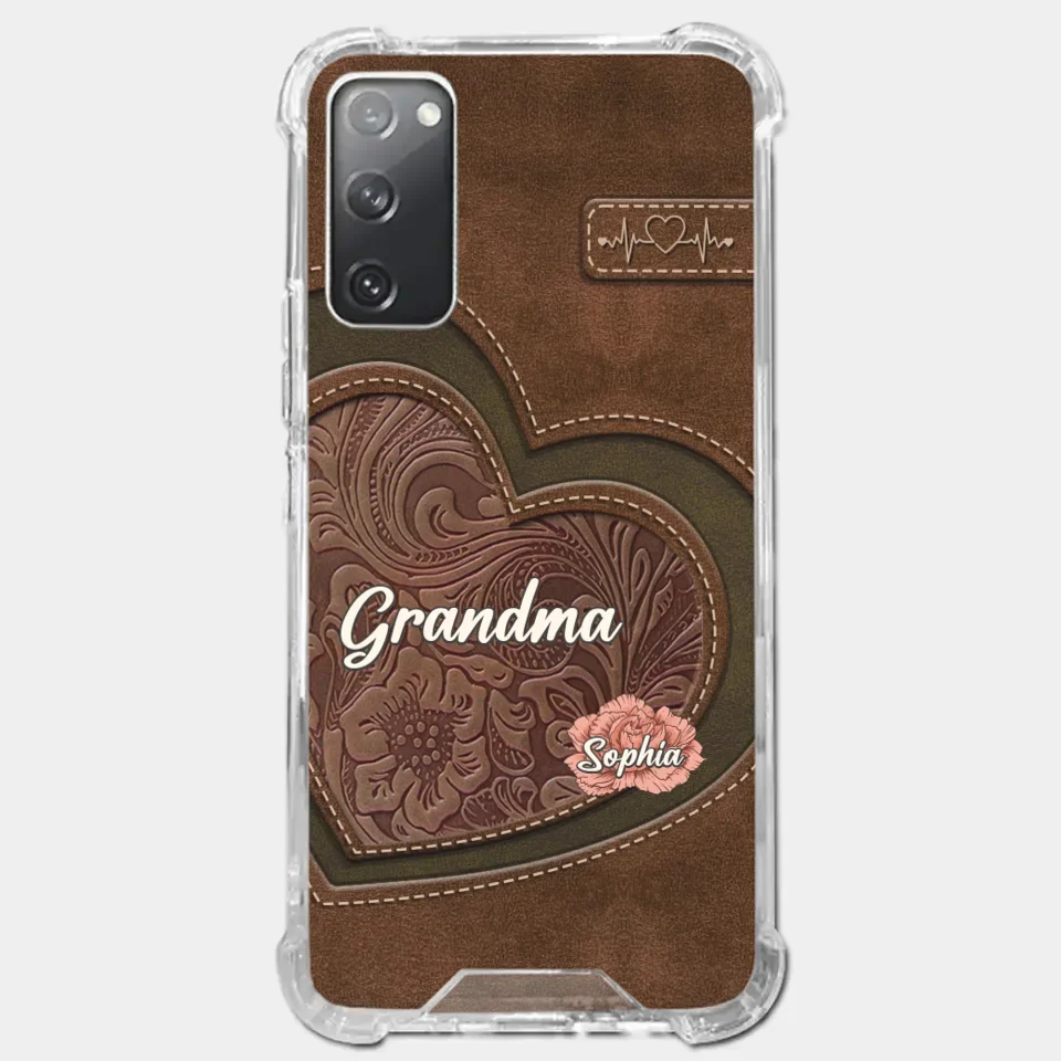 Her Love Blossoms In Every Season - Family Personalized Custom Clear Phone Case - Gift For Mom, Grandma