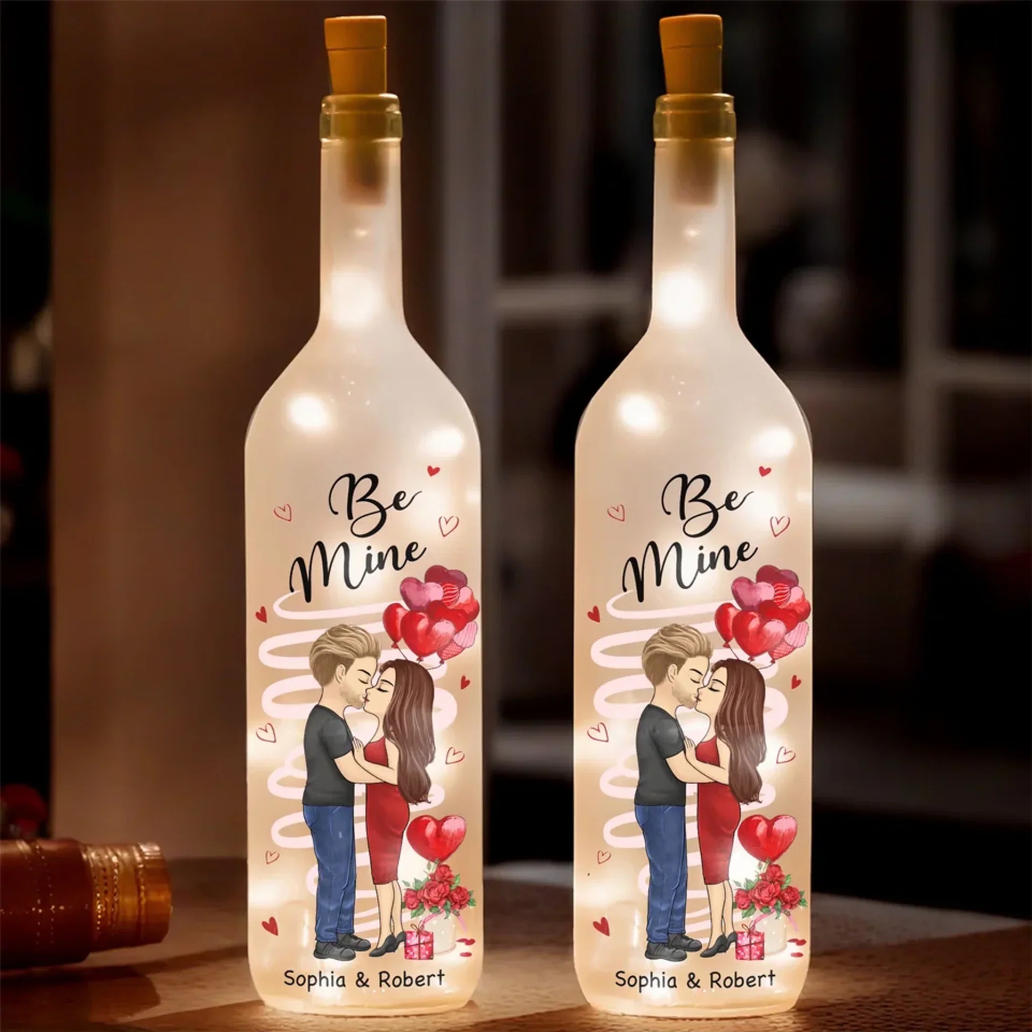 Love Is A Dance We Both Know - Couple Personalized Custom Bottle Lamp - Gift For Husband Wife, Anniversary