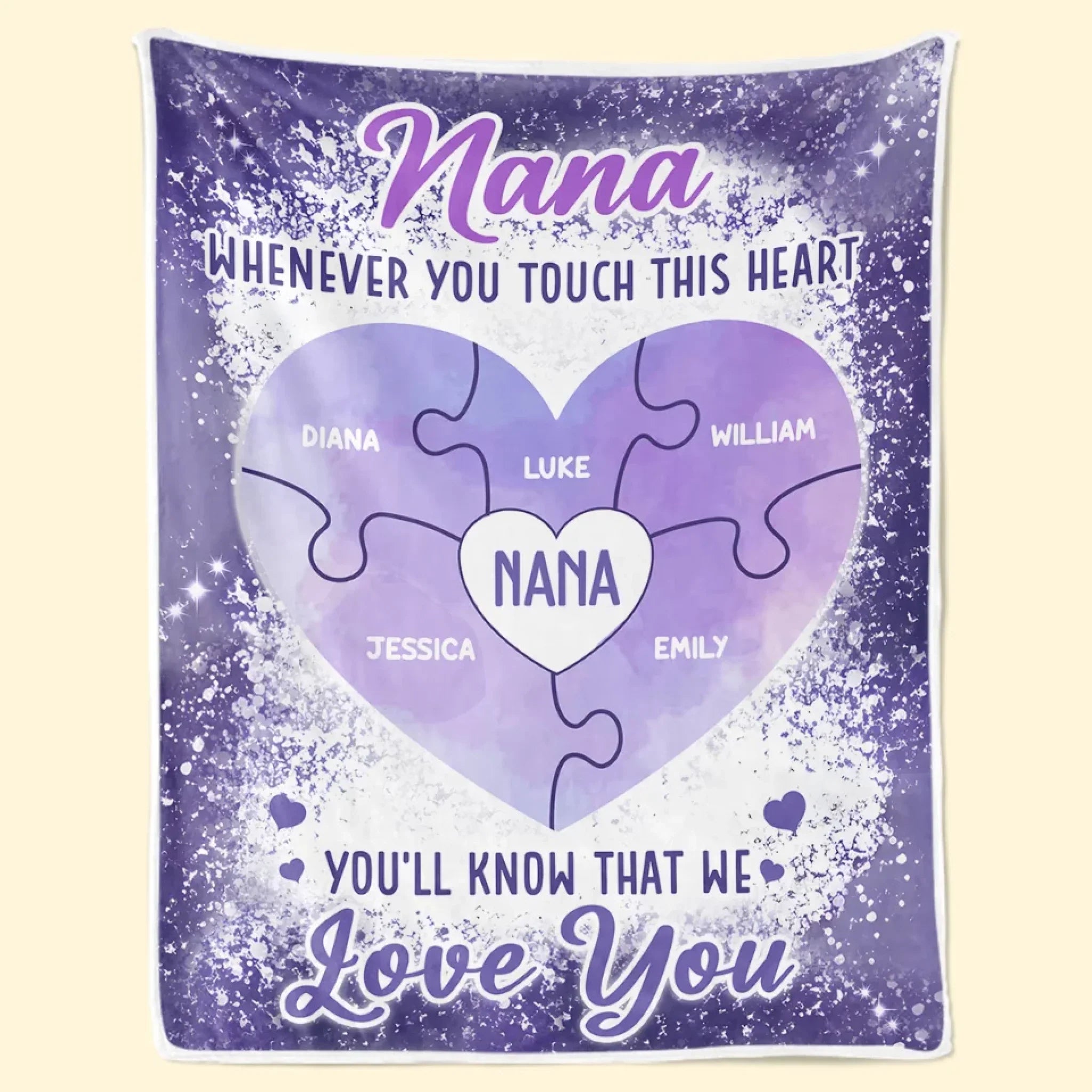 Forever Loving You - Family Personalized Custom Blanket - Gift For Mom, Grandma