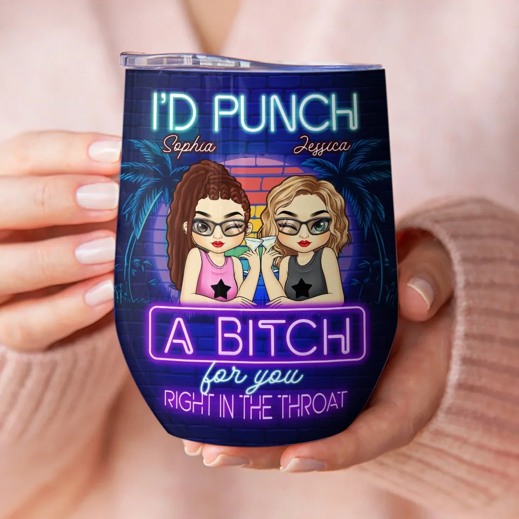 You’re My Favorite Weirdo - Bestie Personalized Custom Wine Tumbler - Gift For Best Friends, BFF, Sisters