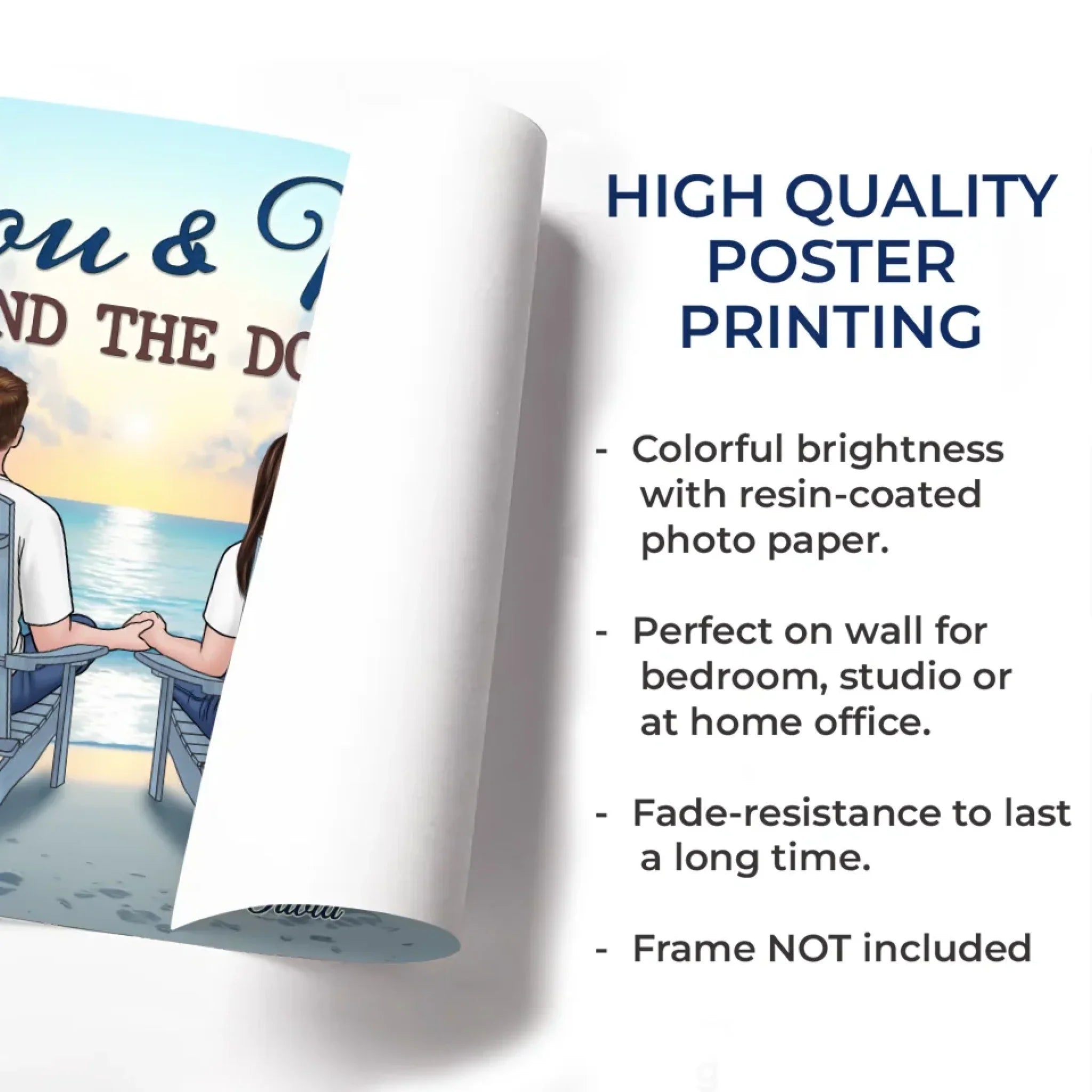 Together, We Are A Family Of Love - Couple Personalized Custom Horizontal Poster - Gift For Husband Wife, Anniversary
