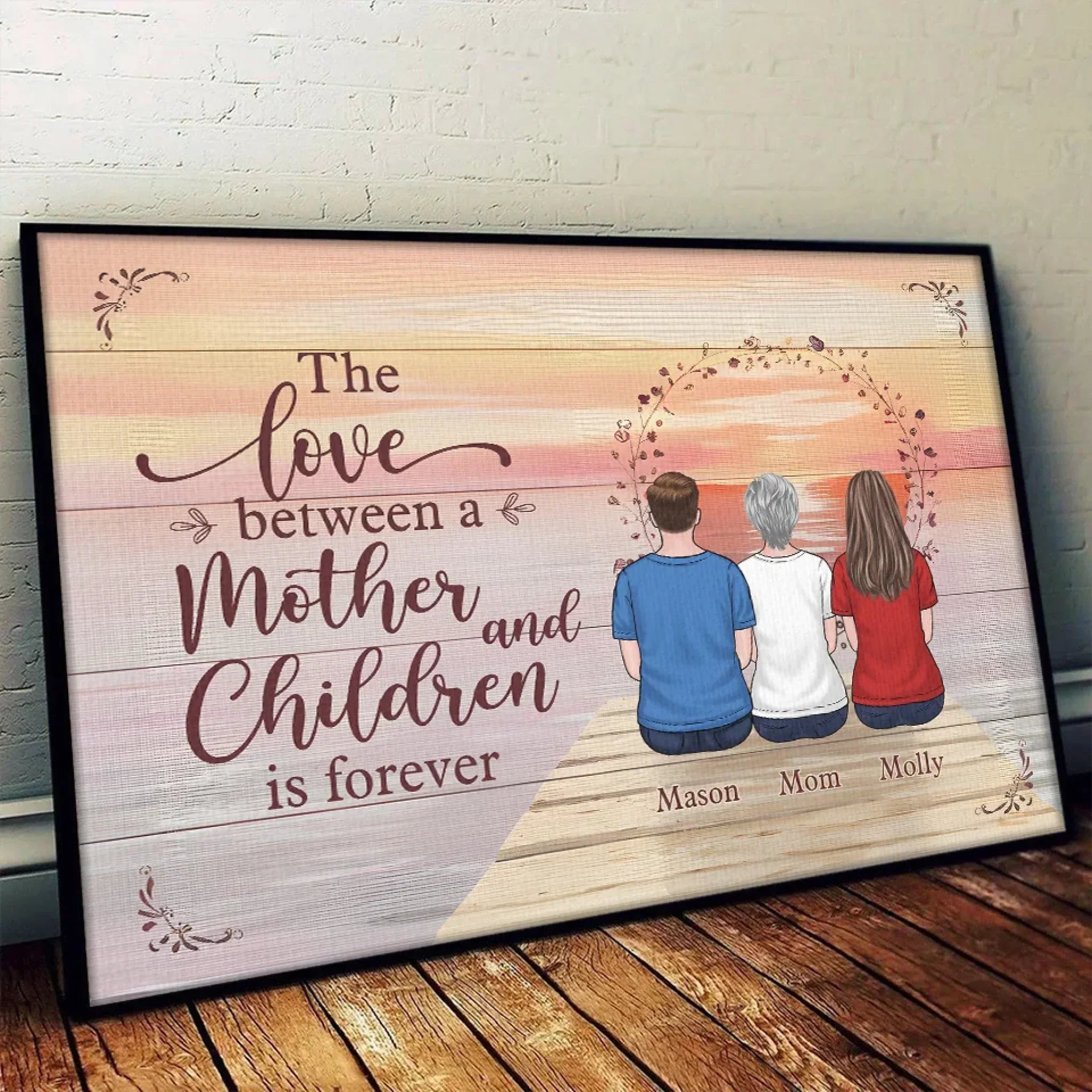 A Love That Stands The Test Of Time - Family Personalized Custom Horizontal Poster - Gift For Mom