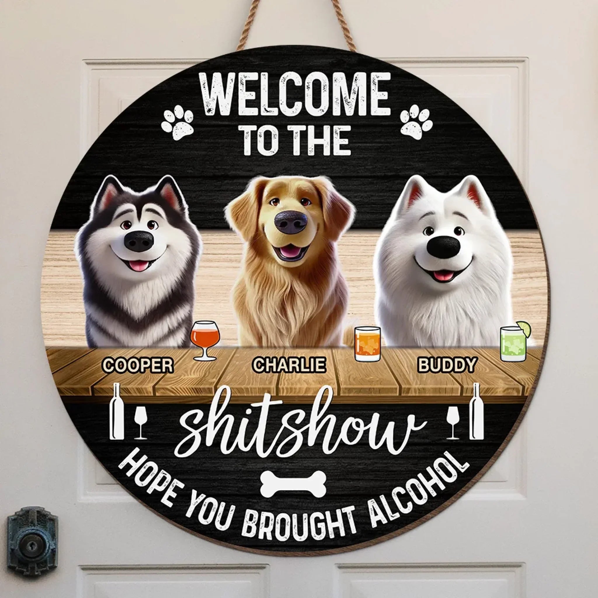 Go Away Unless You Have Dog Treats - Dog Personalized Custom Home Decor Wood Sign - House Warming Gift For Pet Owners, Pet Lovers