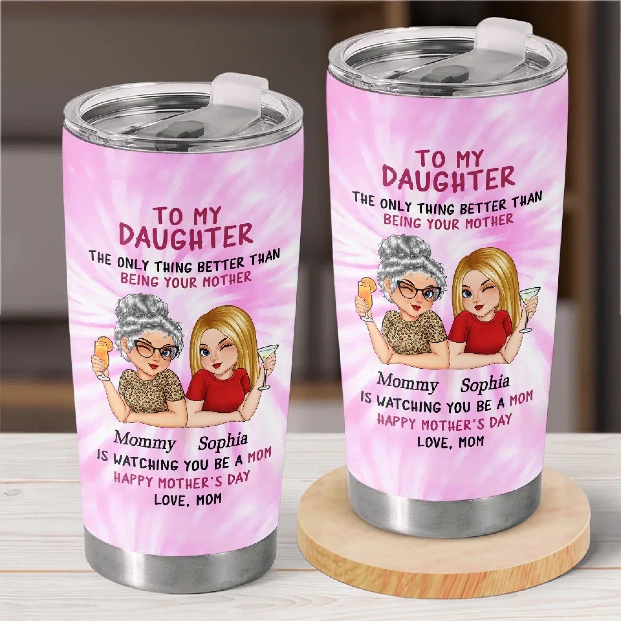 Watching You Nurture And Love Is Truly Inspiring - Family Personalized Custom Tumbler - Gift For Mom, Daughter
