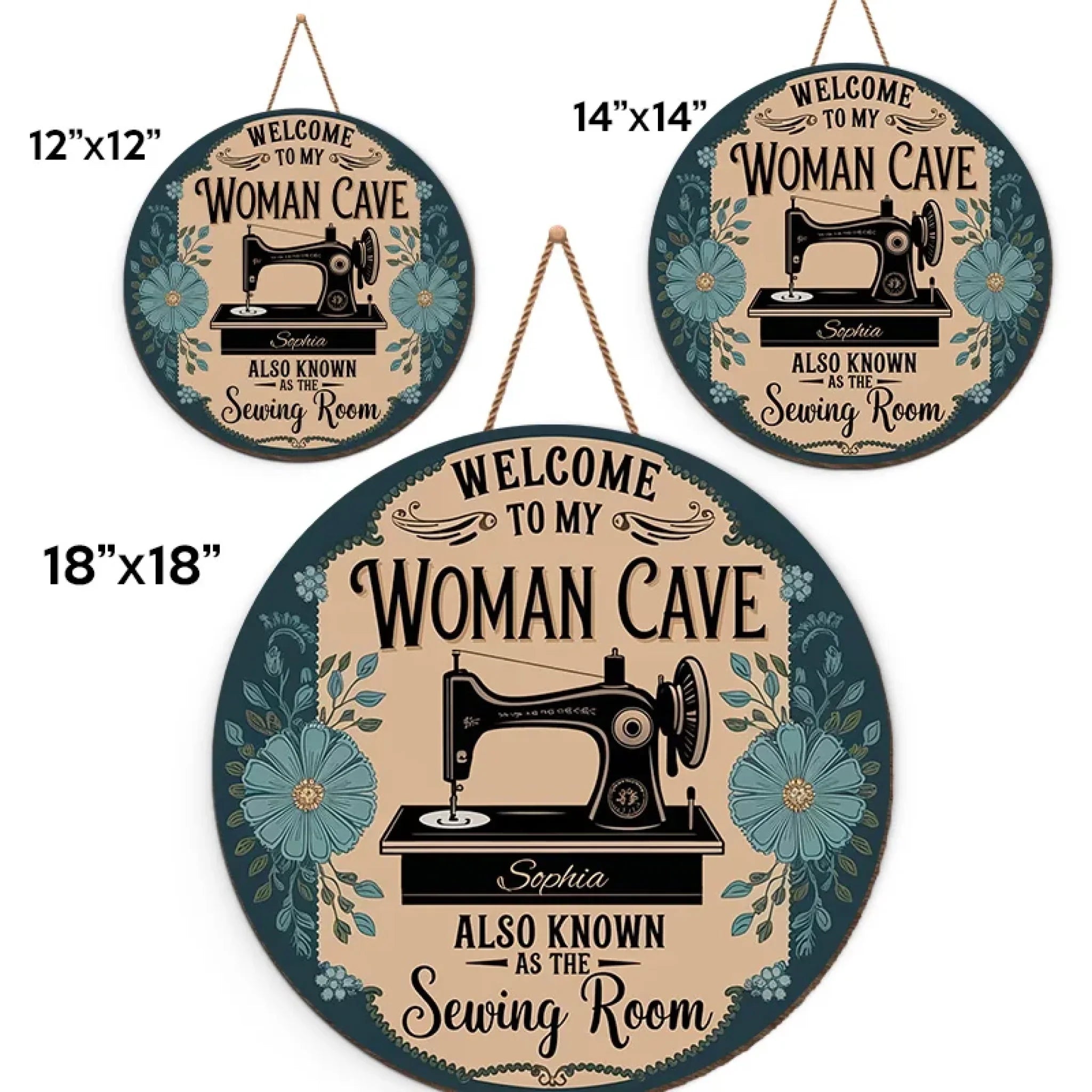 Welcome To My Woman Cave - Family Personalized Custom Shaped Home Decor Wood Sign - House Warming Gift For Yourself, Best Friends, Siblings, Family Members