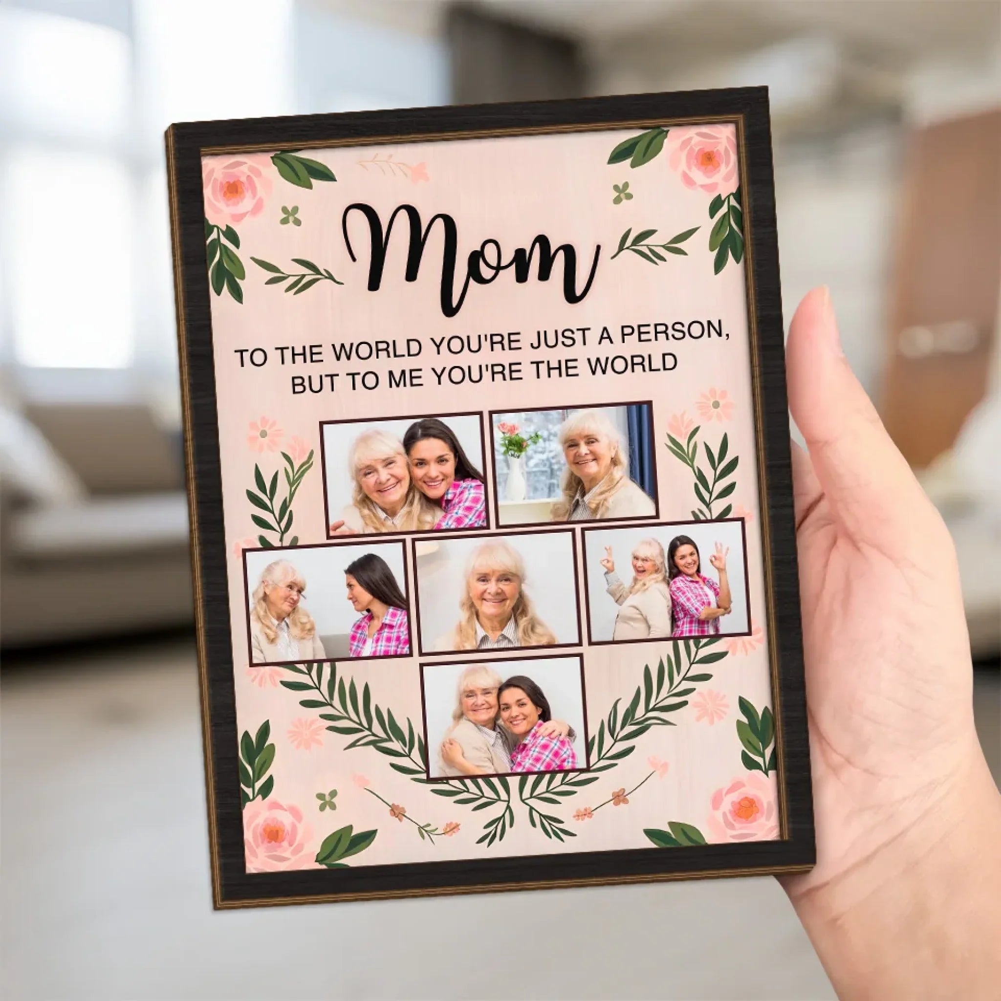 Custom Photo You Are My Heart, My Strength, My Everything - Family Personalized Custom 2-Layered Wooden Plaque With Stand - Gift For Mom, Daughter