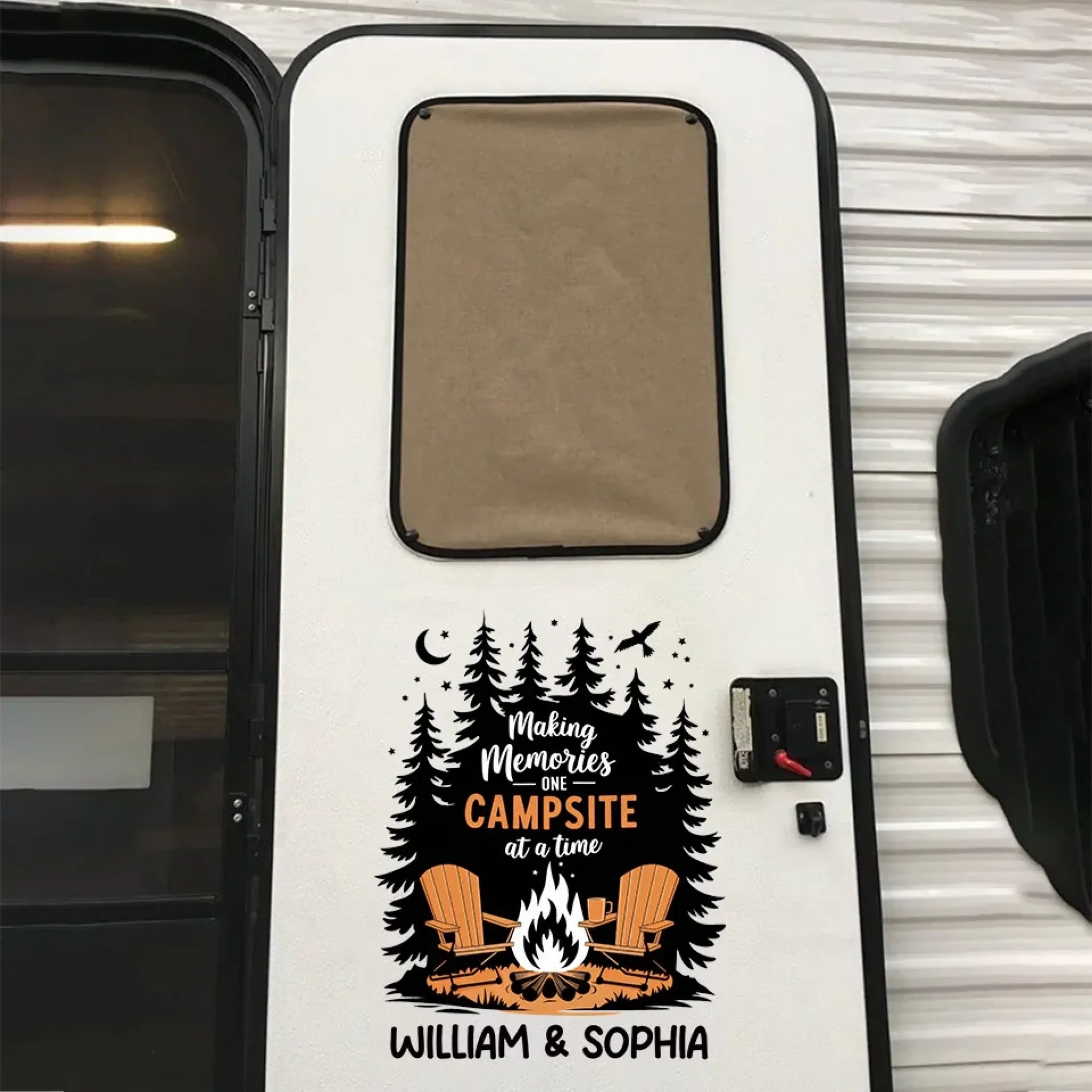 This Is Where The Stories Are Endless - Camping Personalized Custom RV Decal - Gift For Yourself, Best Friends, Siblings, Family Members, Camping Lovers