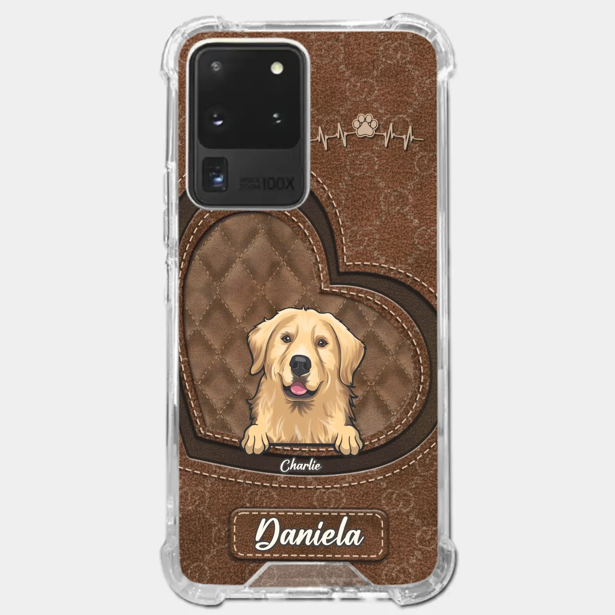 Love Grows With Every Paw Print - Dog & Cat Personalized Custom Clear Phone Case - Gift For Pet Owners, Pet Lovers