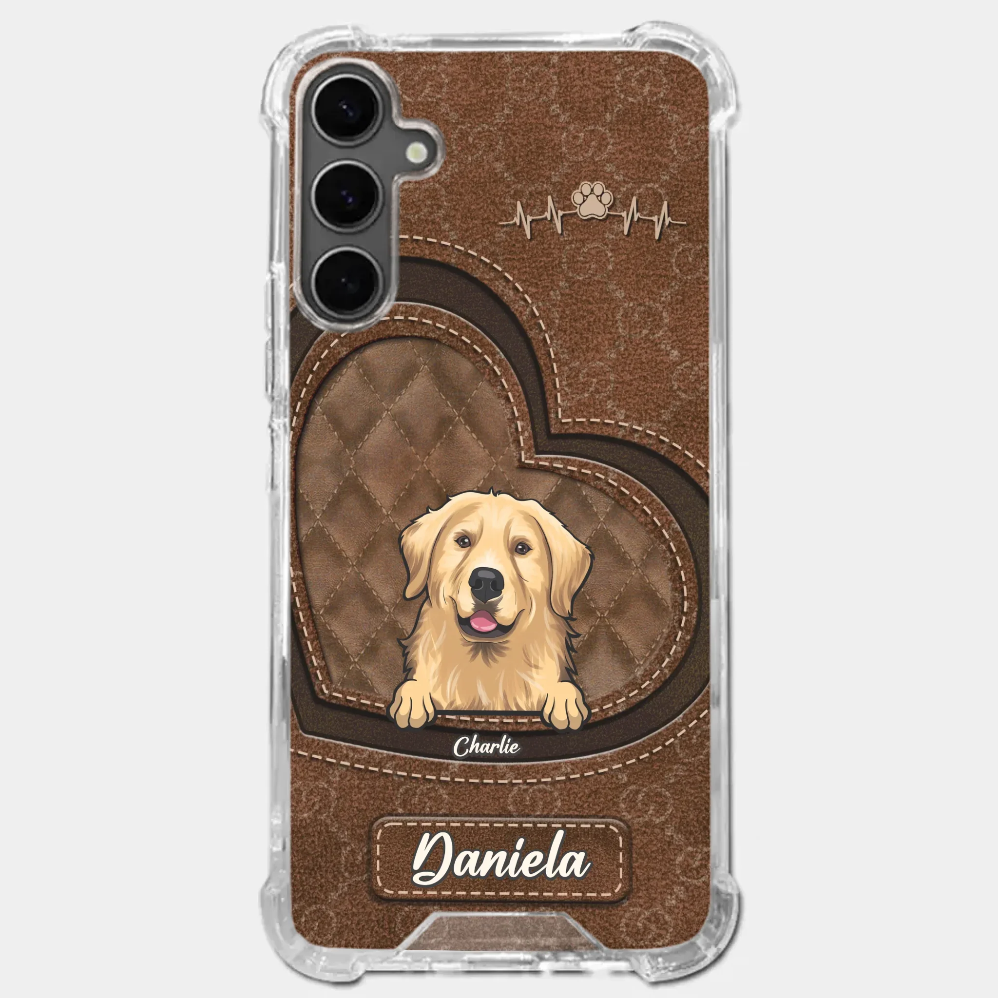 Love Grows With Every Paw Print - Dog & Cat Personalized Custom Clear Phone Case - Gift For Pet Owners, Pet Lovers