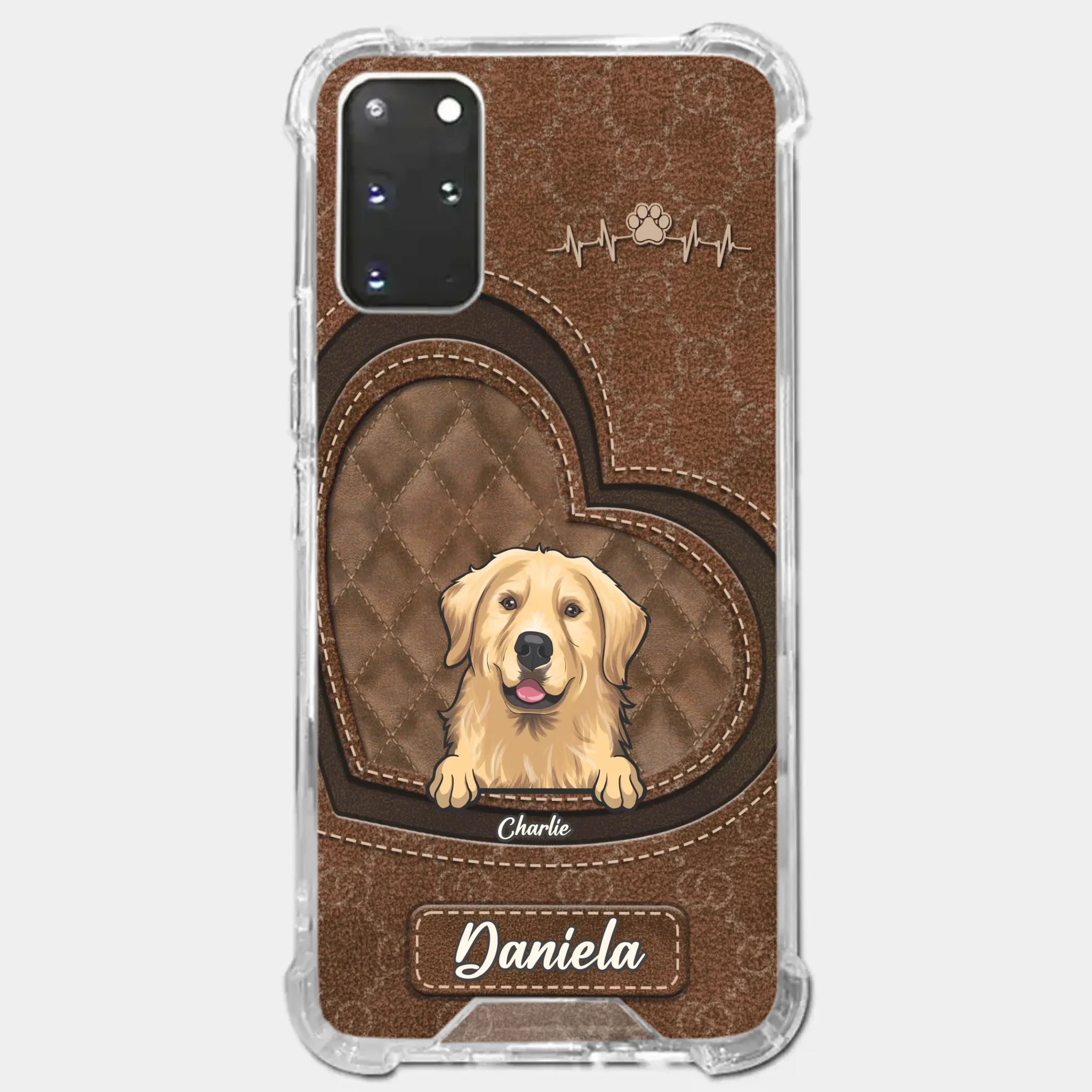 Love Grows With Every Paw Print - Dog & Cat Personalized Custom Clear Phone Case - Gift For Pet Owners, Pet Lovers