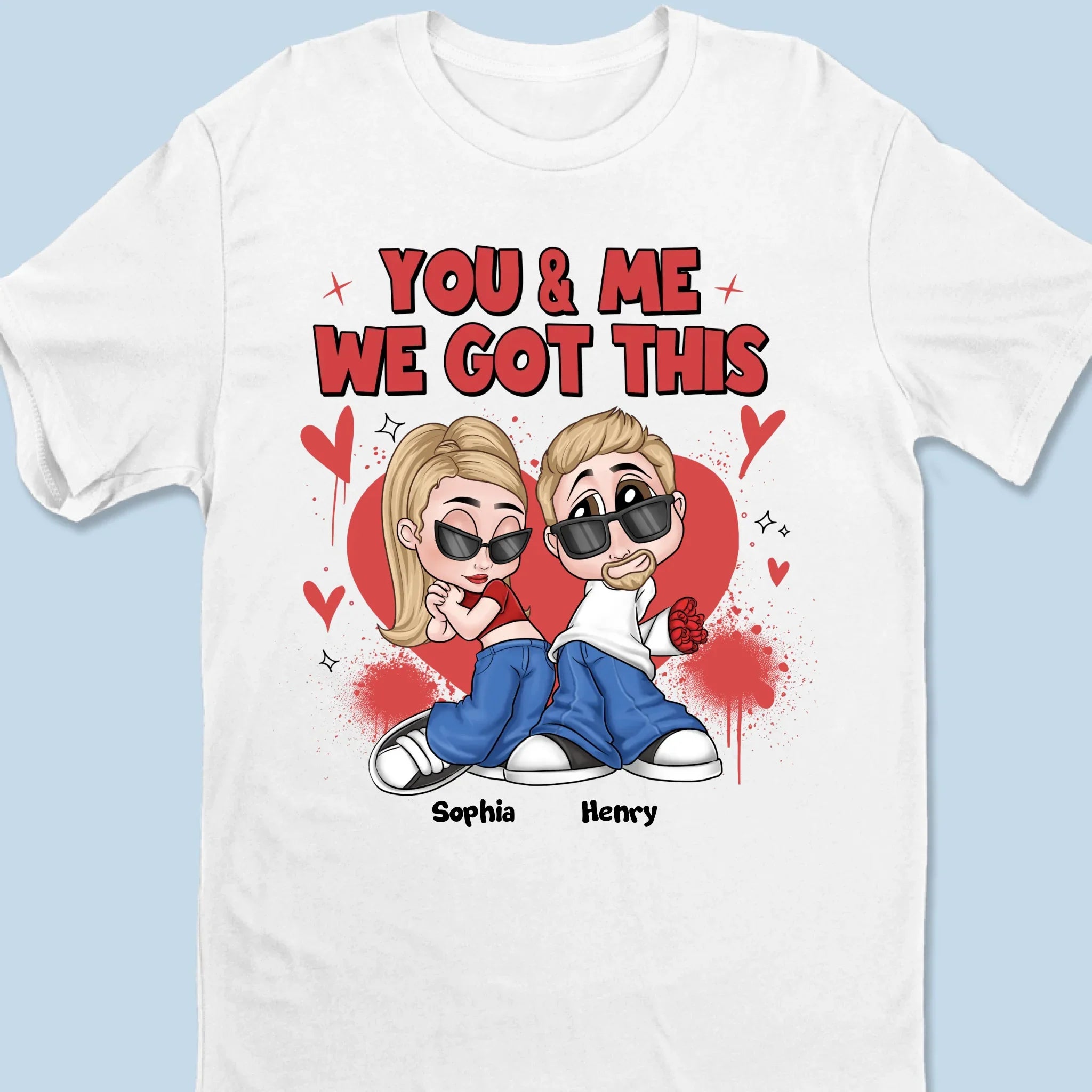 You & Me, There’s No Better Place To Be - Couple Personalized Custom Unisex T-shirt, Premium T-shirt, Hoodie - Gift For Husband Wife, Anniversary